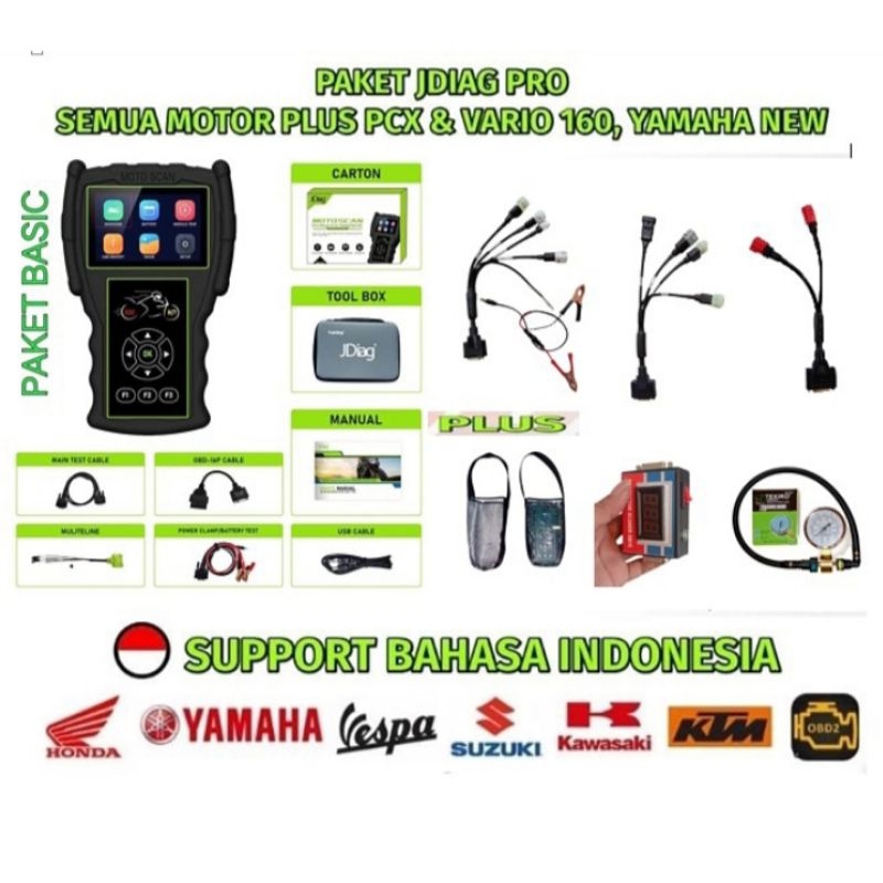 Jual JDIAG M100 PRO Untuk Semua Motor HONDA YAMAHA SUZUKI KAWASAKI