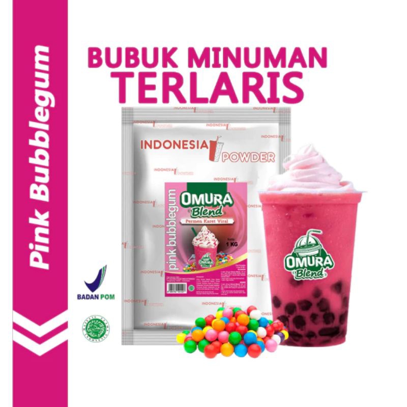 Jual Pink Bubble Gum 1Kg Permen Karet Viral Indonesia Powder