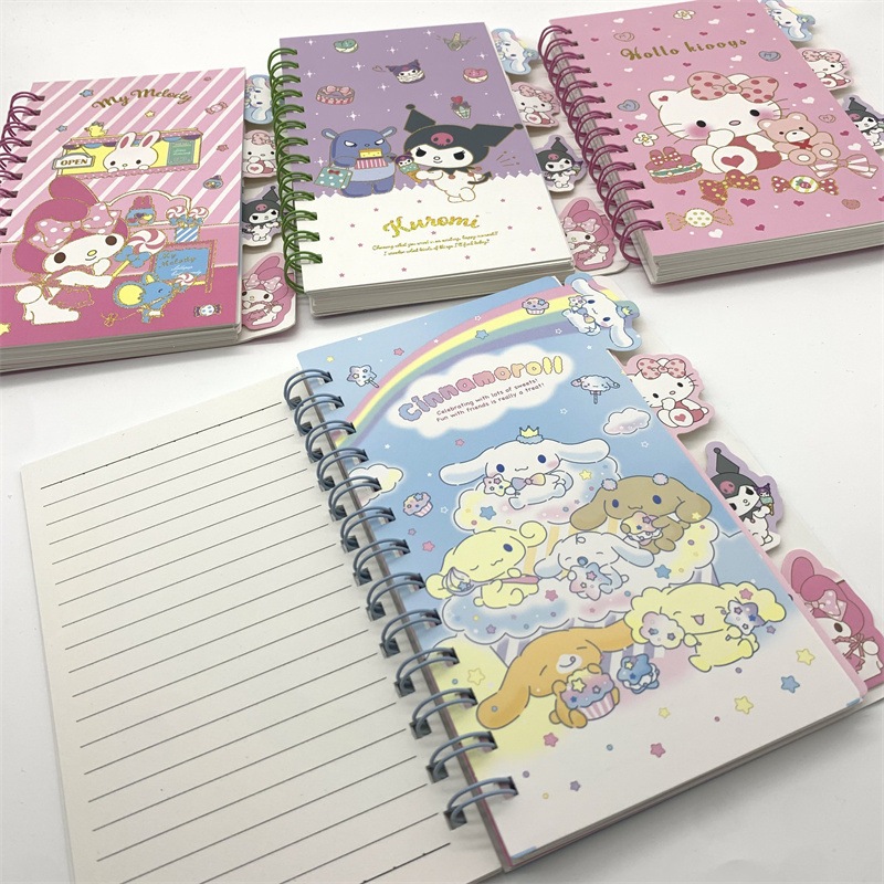 Jual BUKU TULIS BINDER GLITTER SANRIO BINDER BOOK DIARY KUROMI MELODY