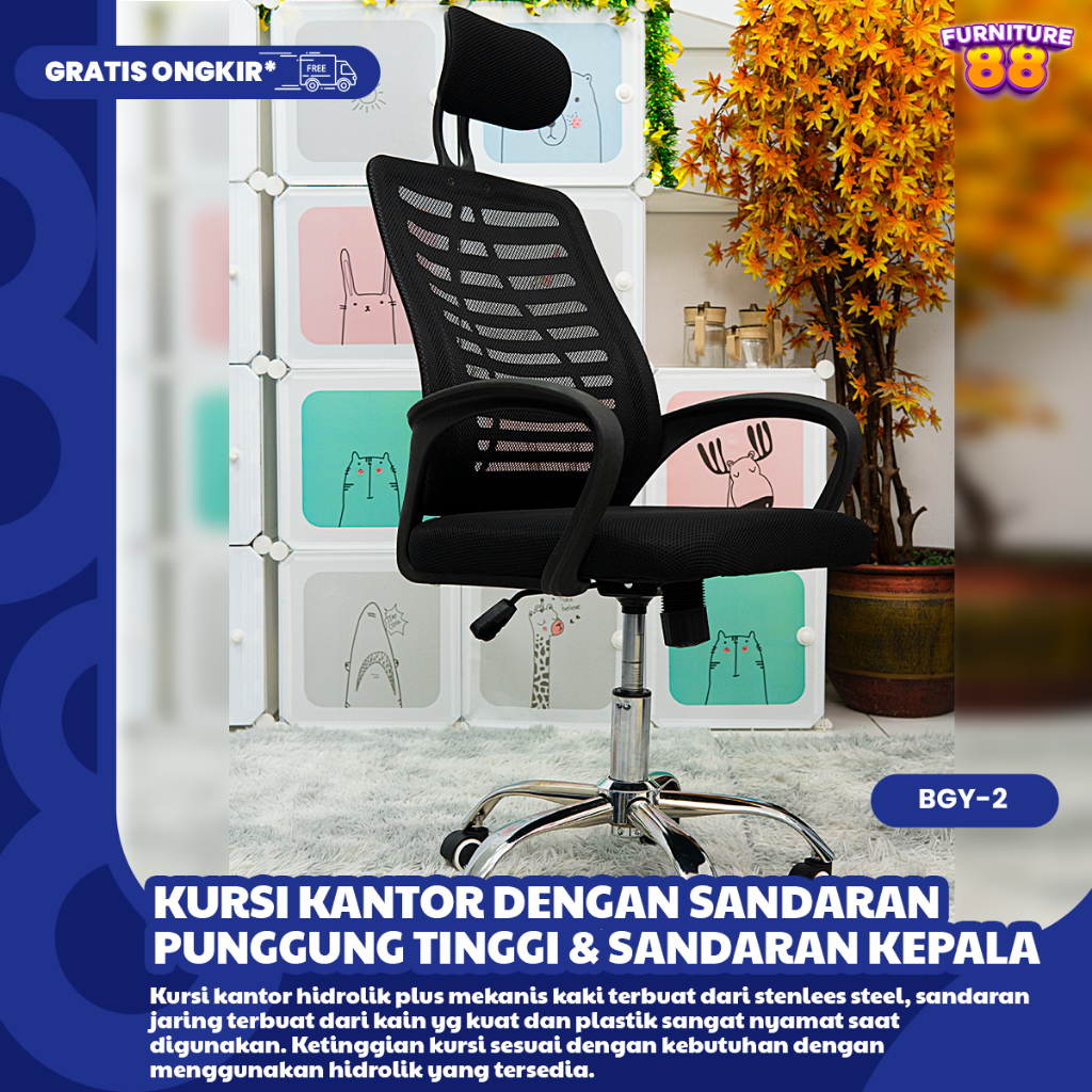 Jual FURNITURE88 Kursi Kantor Kursi Kerja Sandaran Punggung Tinggi