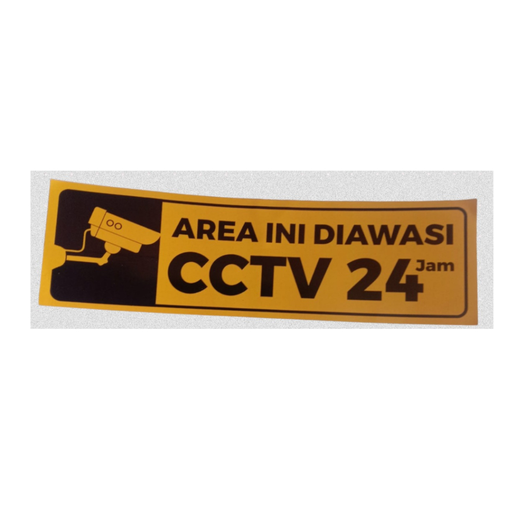 Jual Stiker Pintu Area Ini Diawasi Cctv Vinly Stiker Murah Shopee