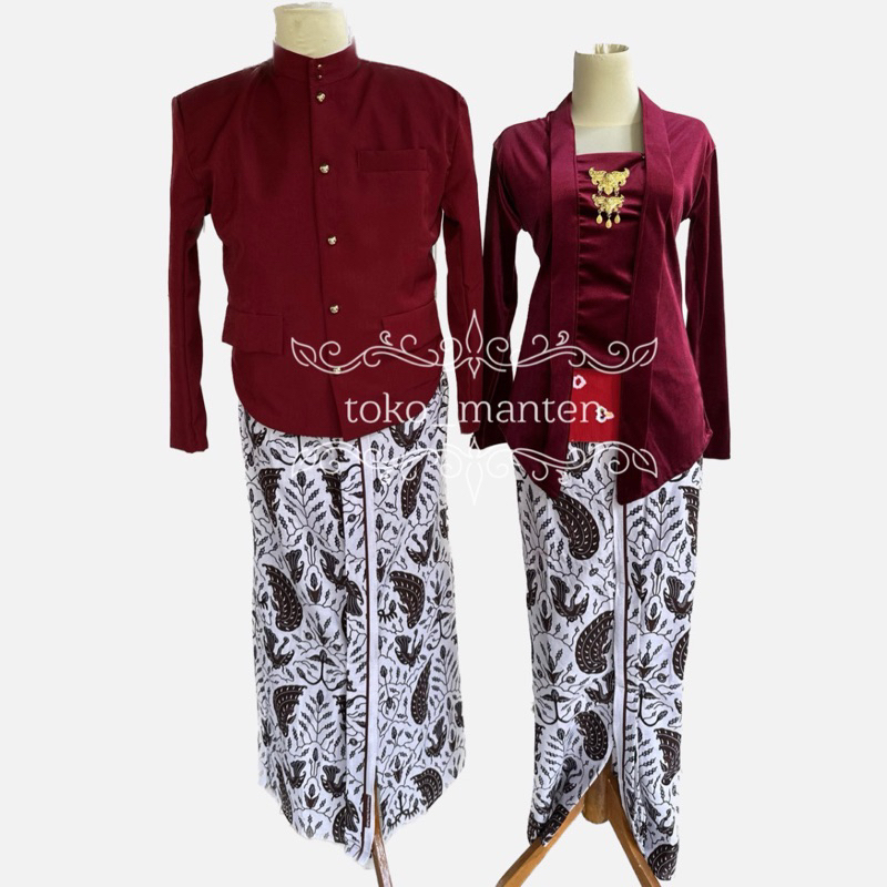 Jual BAJU INSTAN PREWED SET PREWEDDING ADAT JAWA BAJU COUPLE PREWED