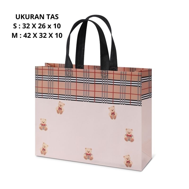 Jual TAS BELANJA TOTE BAG SPUNBOUND MOTIF TAS HAMPERS LAMINASI