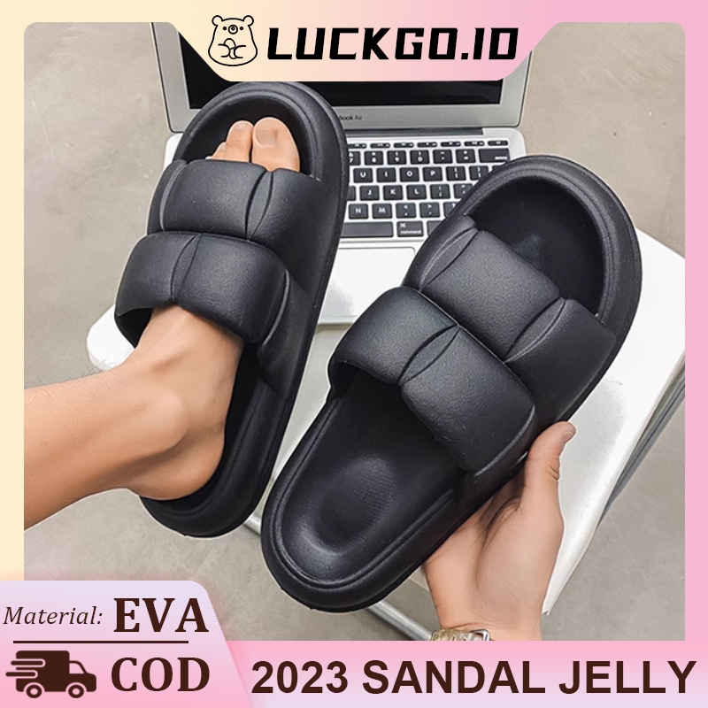 Jual Sandal Selop Pria Karet Empuk Rumah Keren Sendal Pria Kekinian