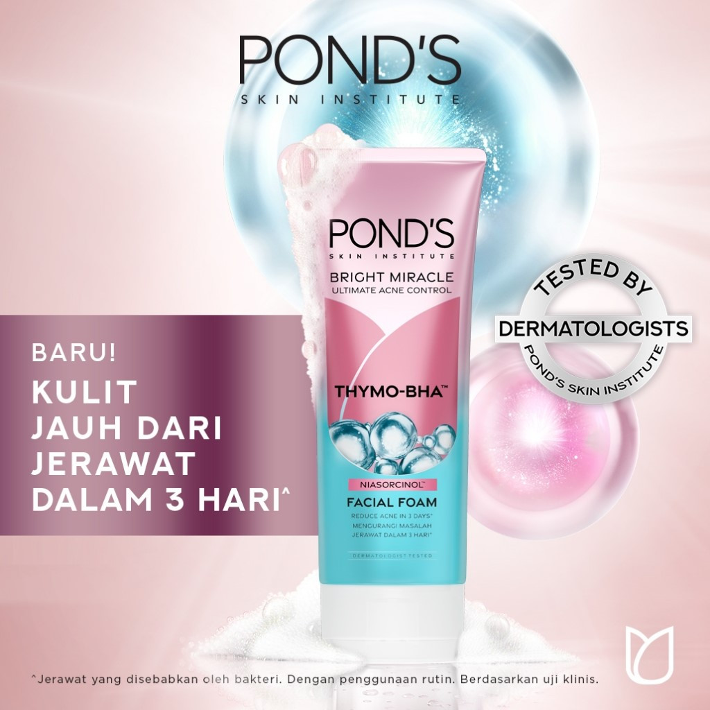 Jual Ponds Bright Miracle Ultimate Acne Control Thymo Bha Facial Foam