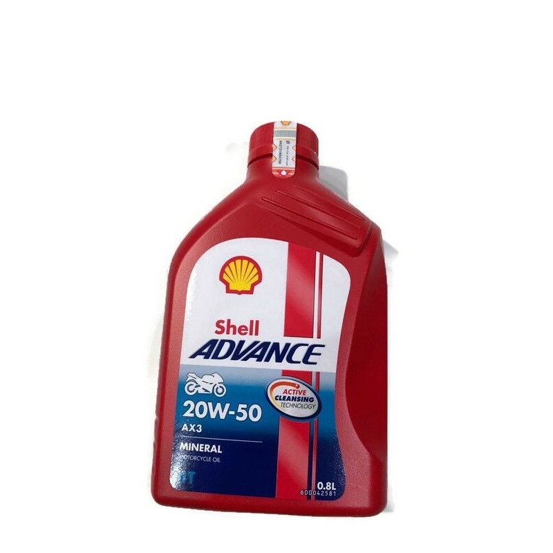 Jual Oli Mesin Motor 4T Shell Advance 20W 50 AX3 0 8 Liter Shopee