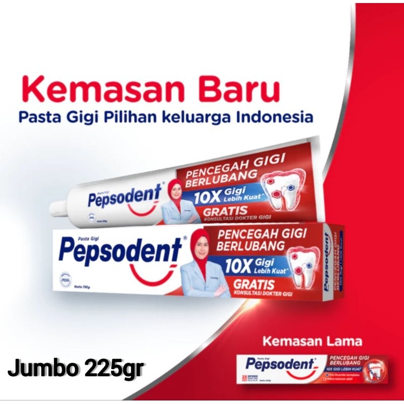 Jual Pasta Gigi Pepsodent Jumbo Gr Kemasan Baru Shopee Indonesia