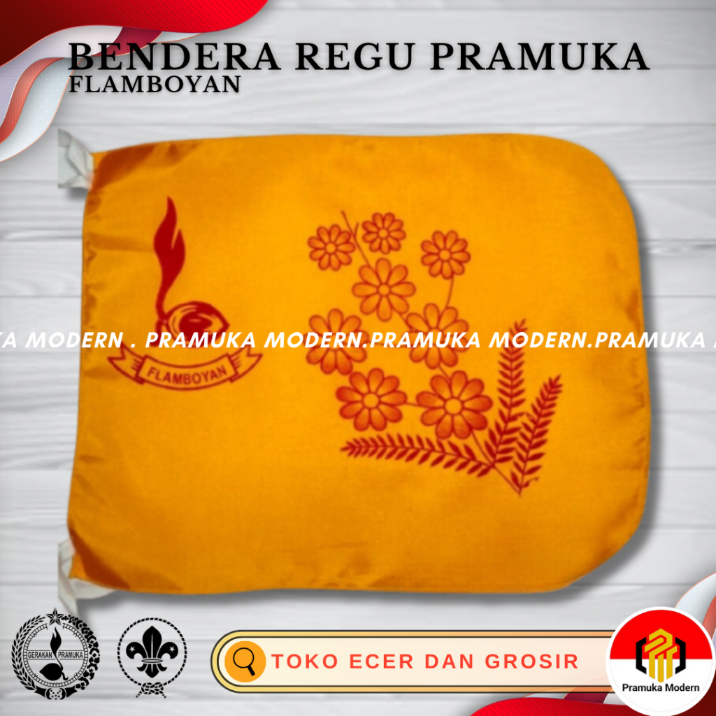 Jual Bendera Regu Pramuka Putri Lengkap Variasi Bendera Regu Bunga