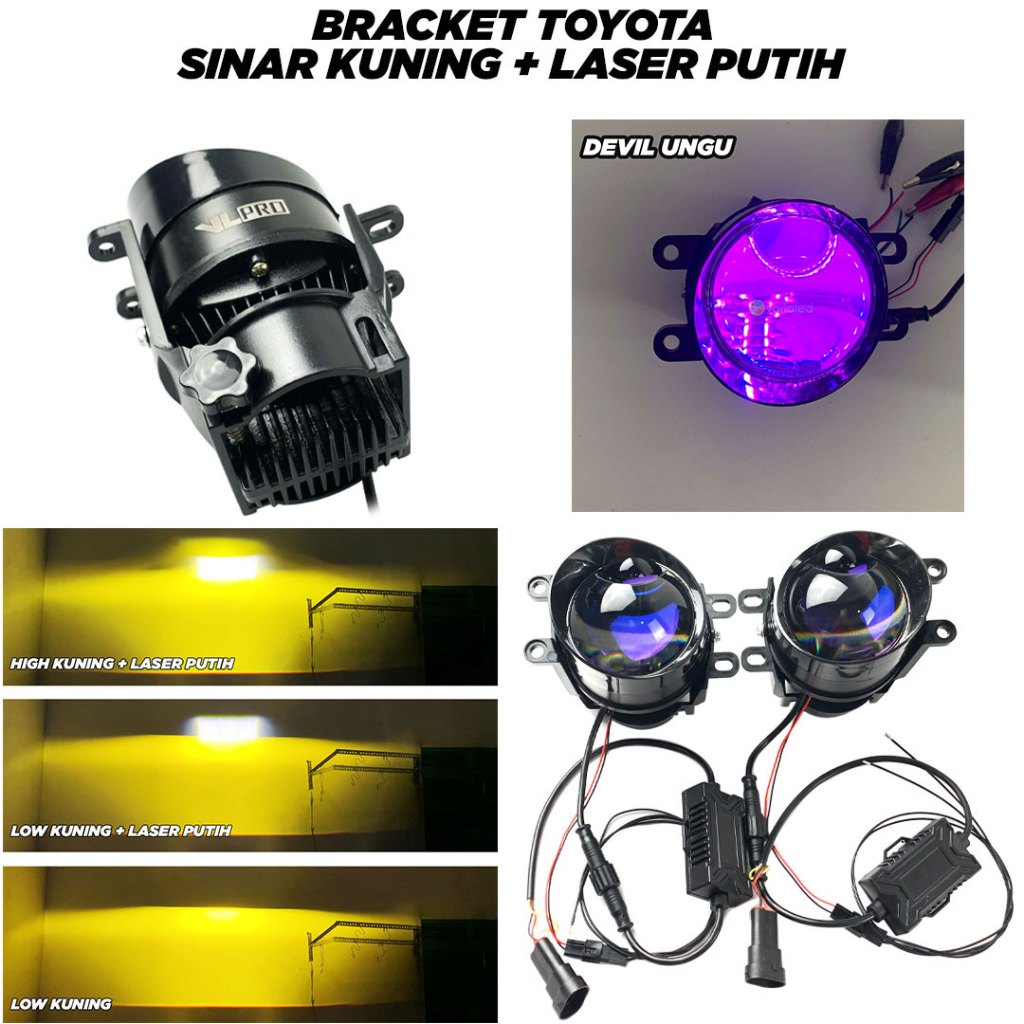 Jual Foglamp Biled VLPRO F11 50W 3 Inch Devil Laser Blue Lens Original