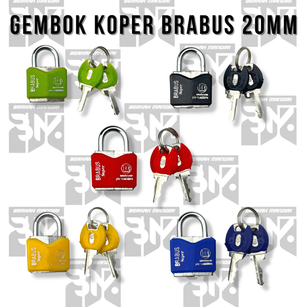 Jual Gembok Koper Warna Warni Ukuran 20mm Kunci Gembok Jendela Lemari