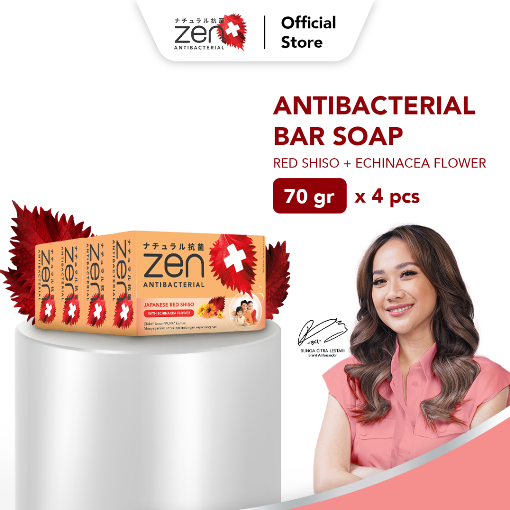 Jual Zen Antibacterial Sabun Batang Shiso Echinacea Flower G