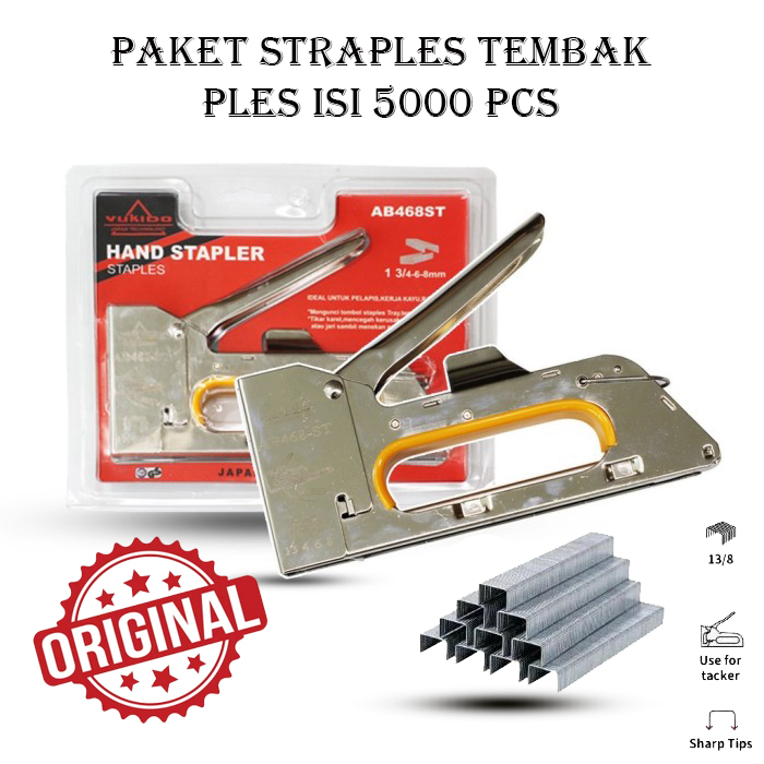 Jual Stapler Tembak Cekrekan Pengokot Hekter Gun Tacker Staples