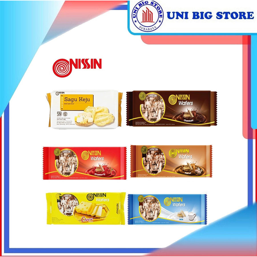 Jual Nissin Snack Wafer Chocolate Strawberry Peanut Coklat