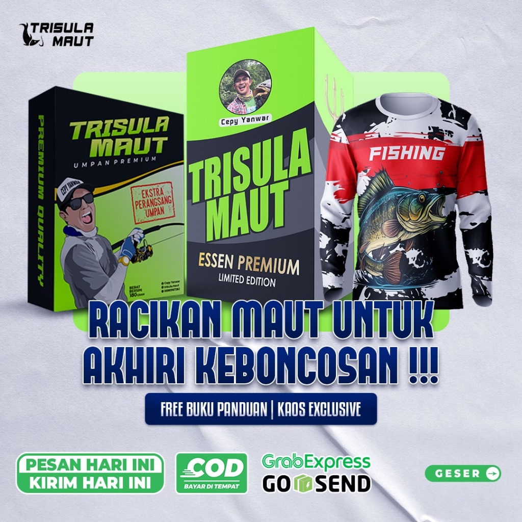 Jual Essen Mancing Trisula Maut Cepy Yanwar Bonus Kaos Exclusive