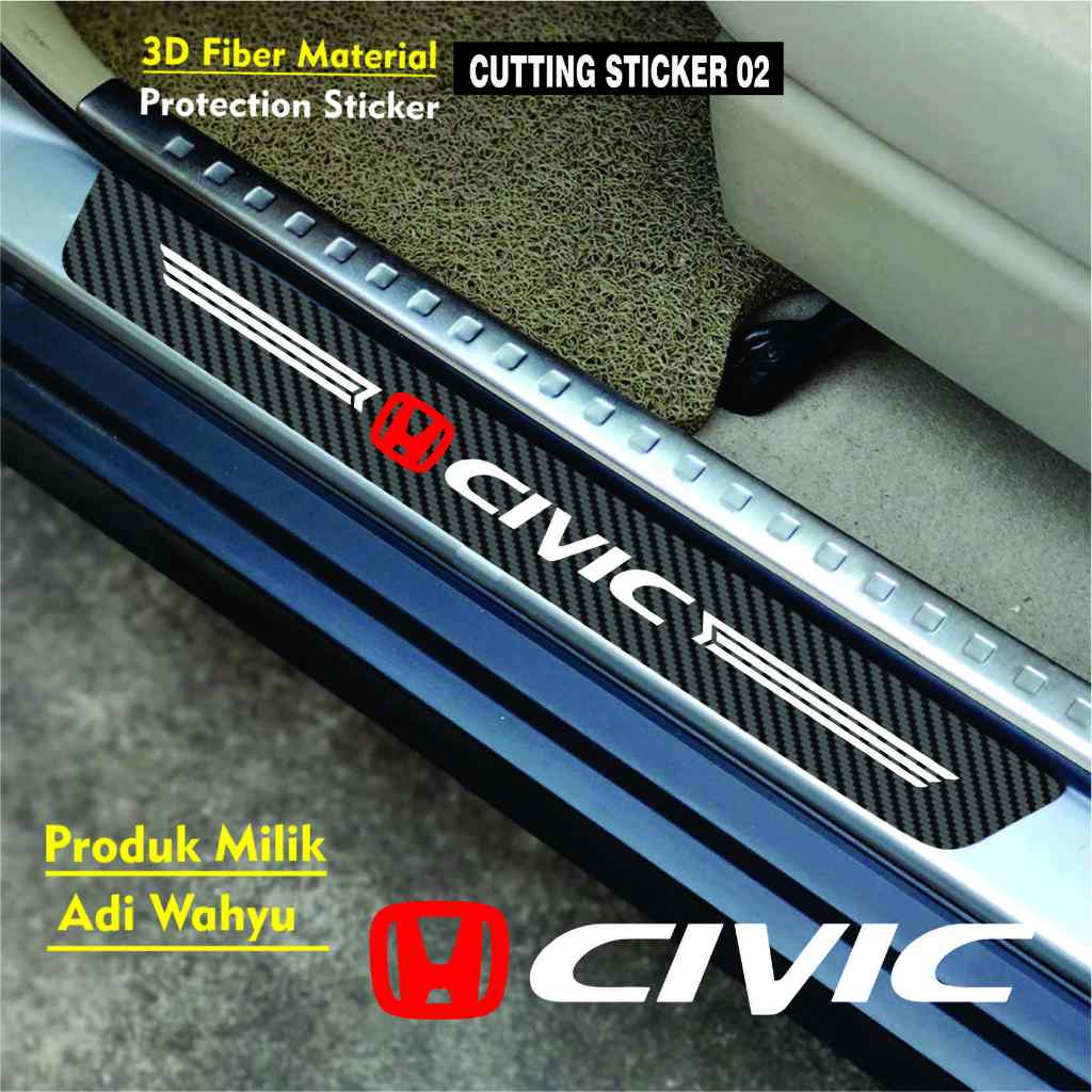 Jual Sticker Sill Plate Carbon D Mobil Civic Sticker Karbon D