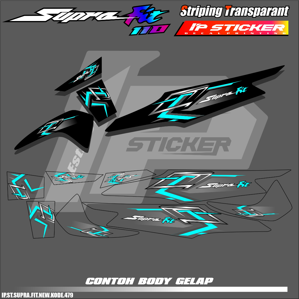 Jual Cod Striping Motor Honda Supra Fit New Variasi Desain Racing