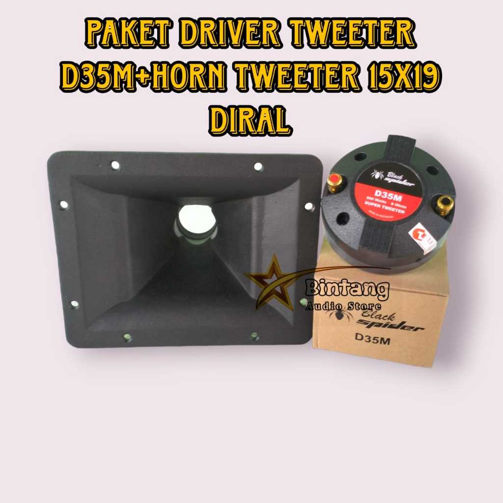 Jual Paket Corong 15x19 Cm Diral Driver Tweeter BLACKSPIDER D 35 M