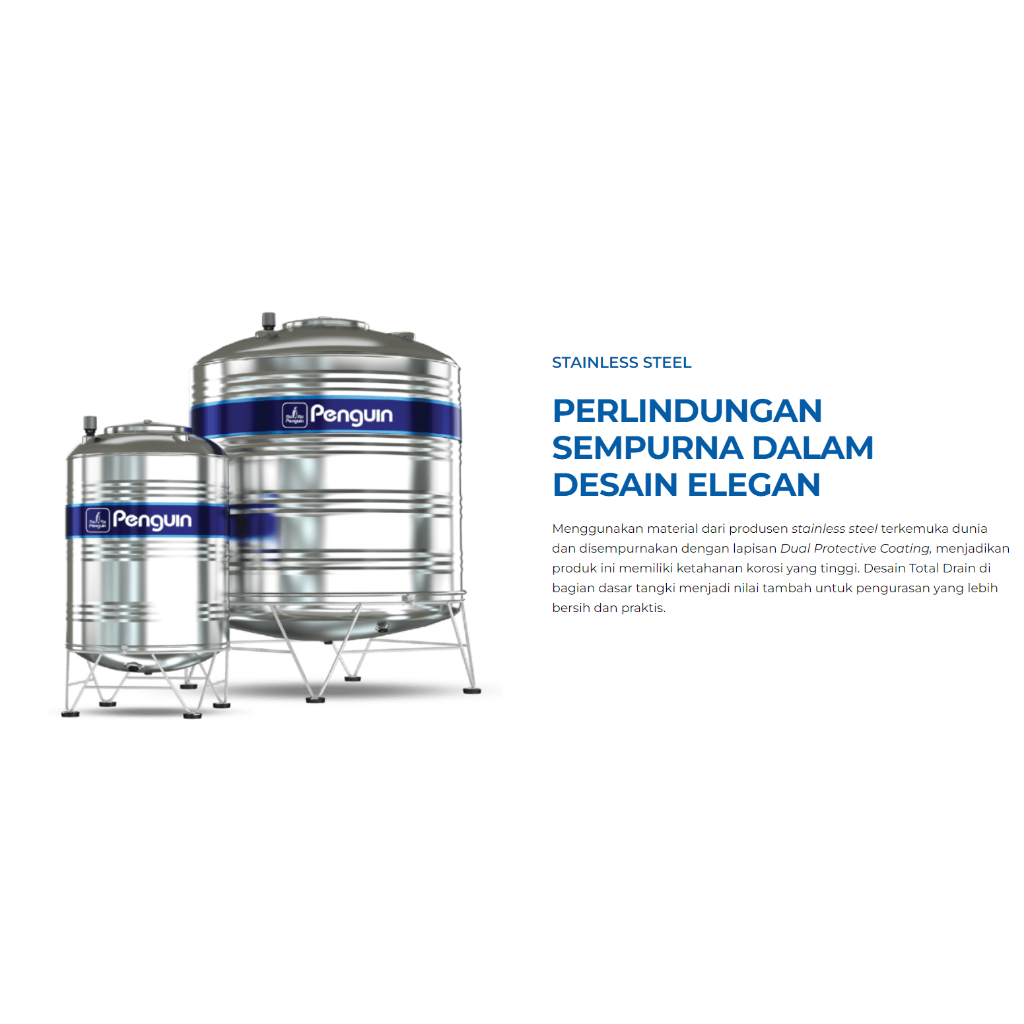 Jual Tangki Air Toren Air Tandon Air Penguin Stainless Tbsk