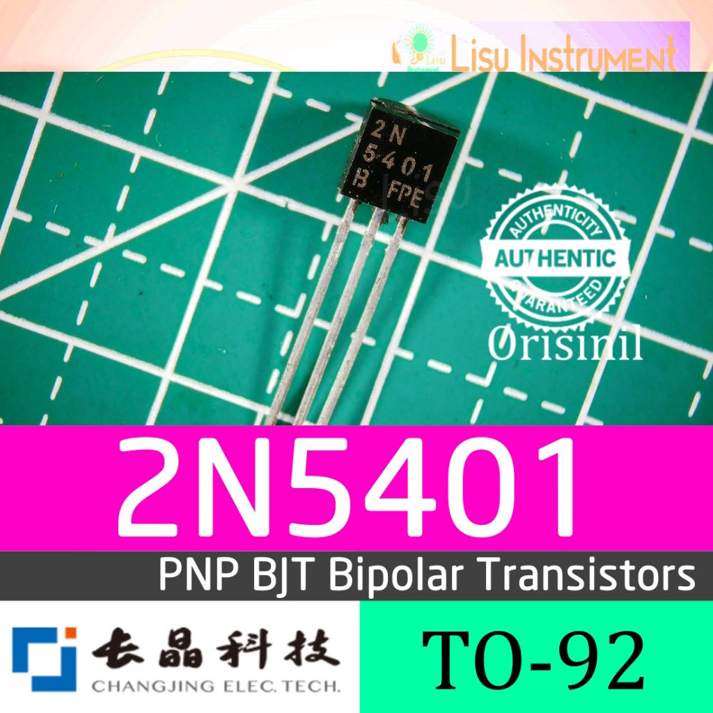 Jual 2N5401 150V 600mA PNP Bipolar Transistor 5401 TO 92 3 CJ ORIGINAL