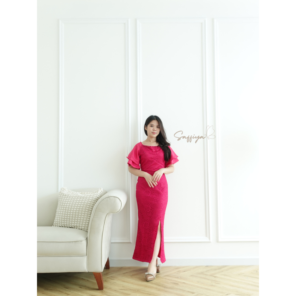 Jual SAFFIYA Elishua Dress PREMIUM S M L XL XXL DRESS