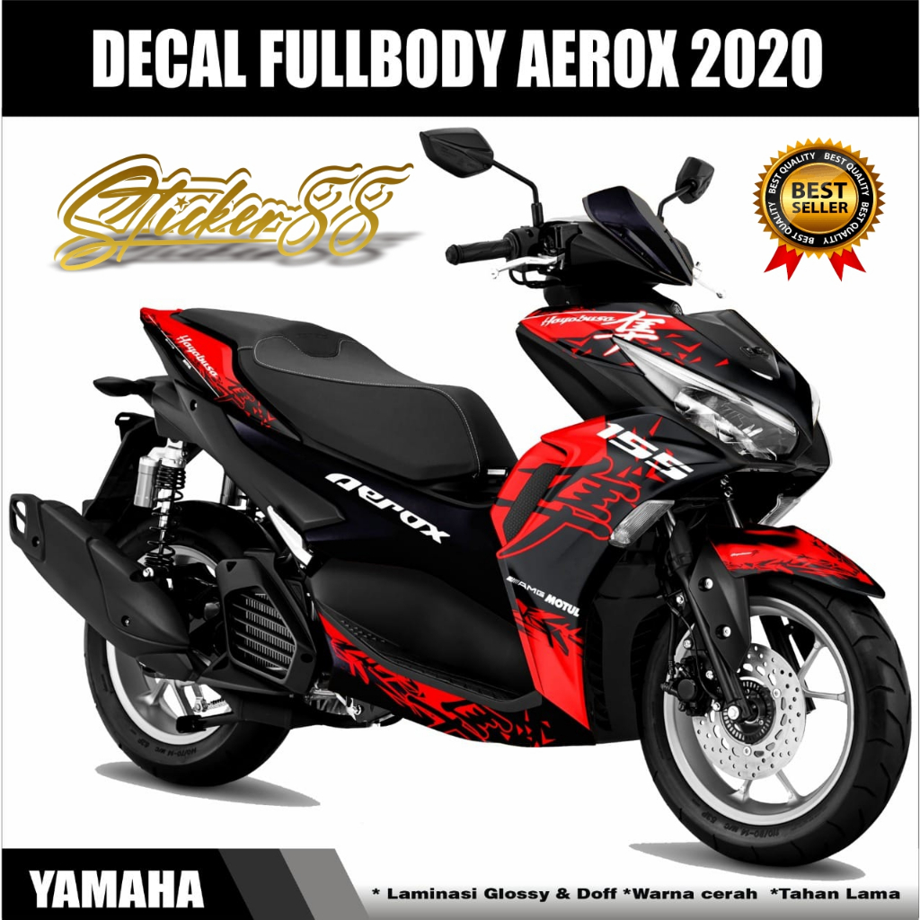 Jual DECAL FULL BODY YAMAHA AEROX 155 2020 2022 EDISI HAYABUSA