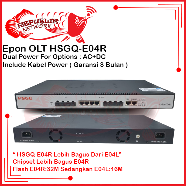 Jual OLT HSGQ E04R OLT EPON 4PON 1G Uplink OLT 4 PON 1 G Shopee