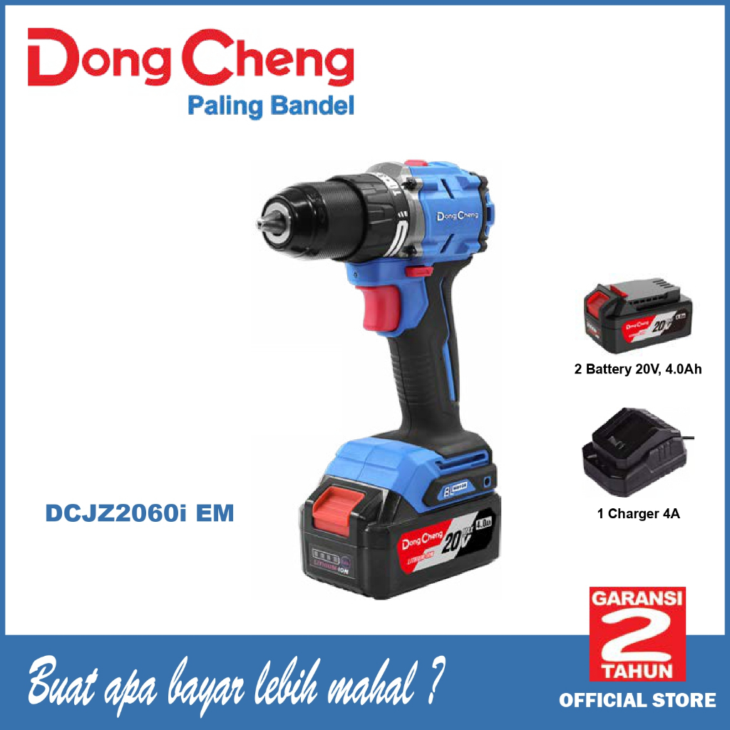 Jual Dongcheng DCJZ 2060I Cordless Brushless Impact Drill Mesin Bor