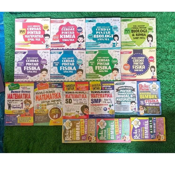 Jual Original Buku Lengkap Cerdas Pintar Matematika Kimia Biologi Super