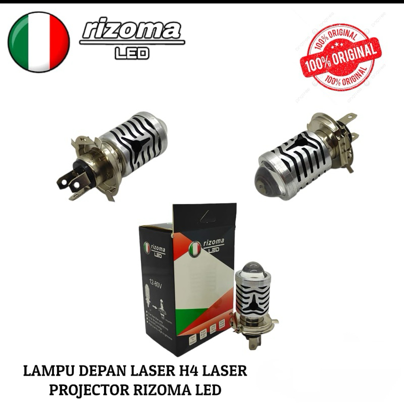 Jual Rizoma Led Racing Lampu Utama Led H4 Laser Jauh Dekat Putih