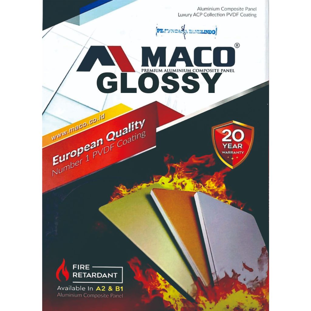 Jual Acp Maco Glossy Mm Aluminium Composite Panel Shopee Indonesia