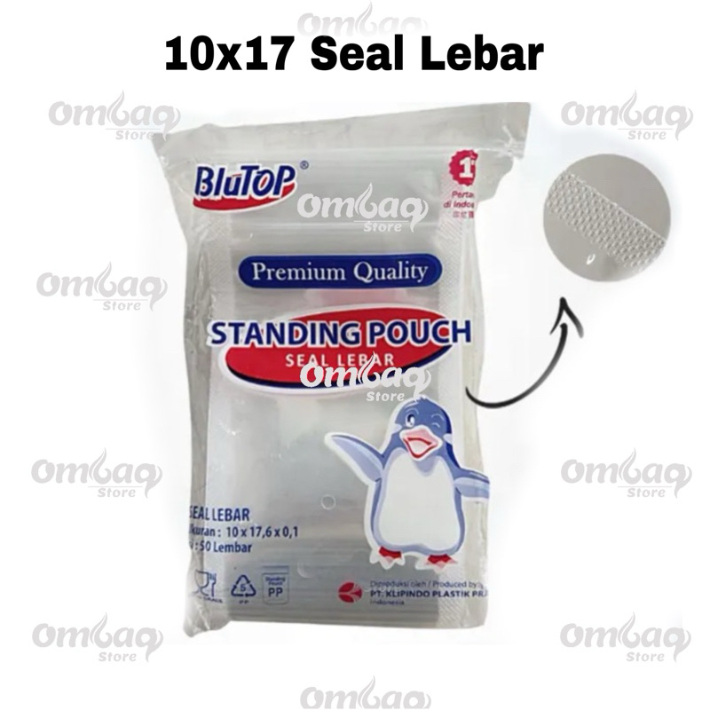 Jual Kemasan Standing Pouch STP BluTop 10x17cm Seal Lebar Shopee