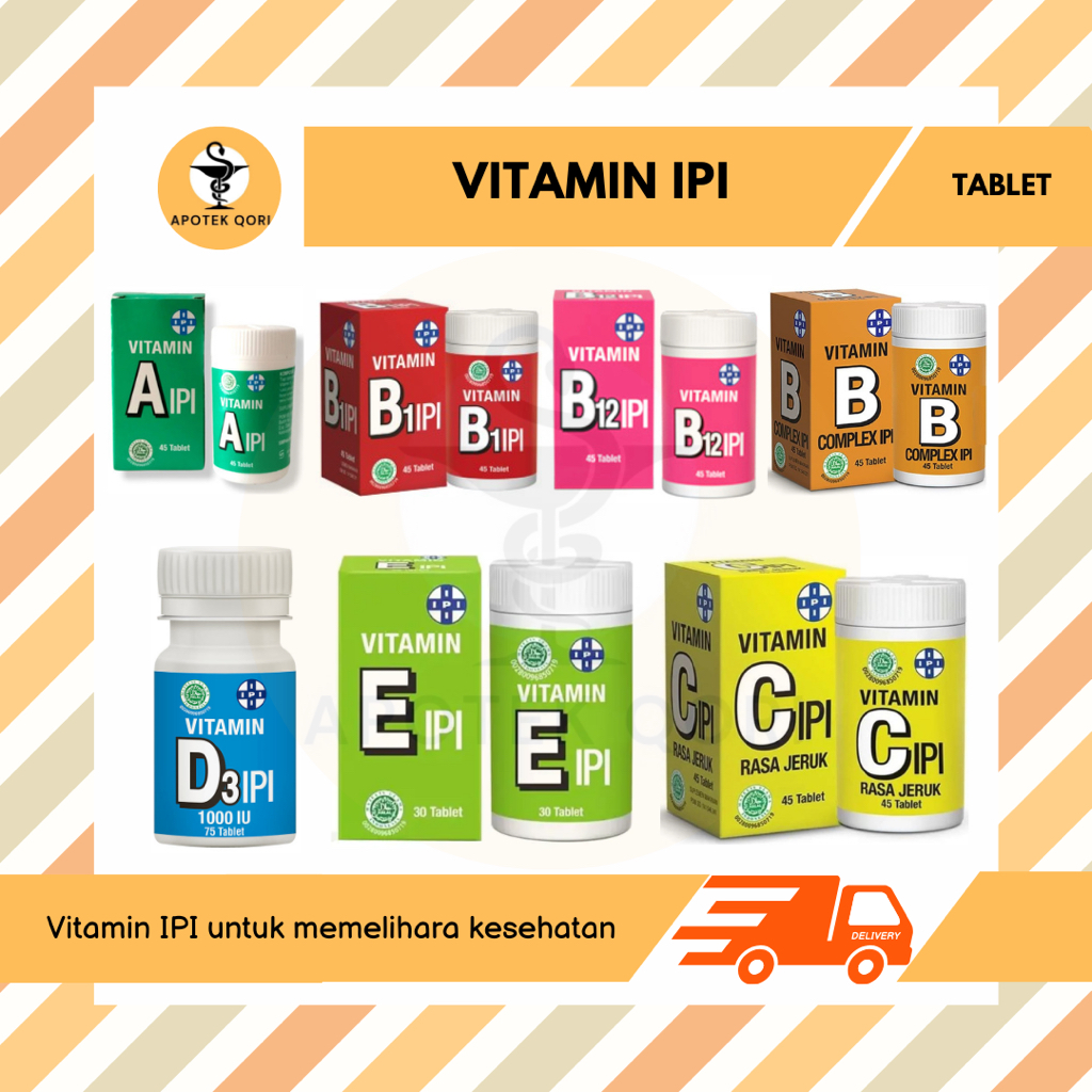 Jual Vitamin A Ipi B Ipi B Ipi B Complex Ipi C Ipi D Ipi E Ipi