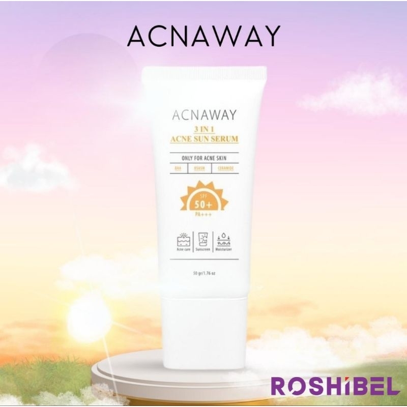 Jual Roshibel Acnaway In Acne Sun Serum Sunscreen Serum For Acne