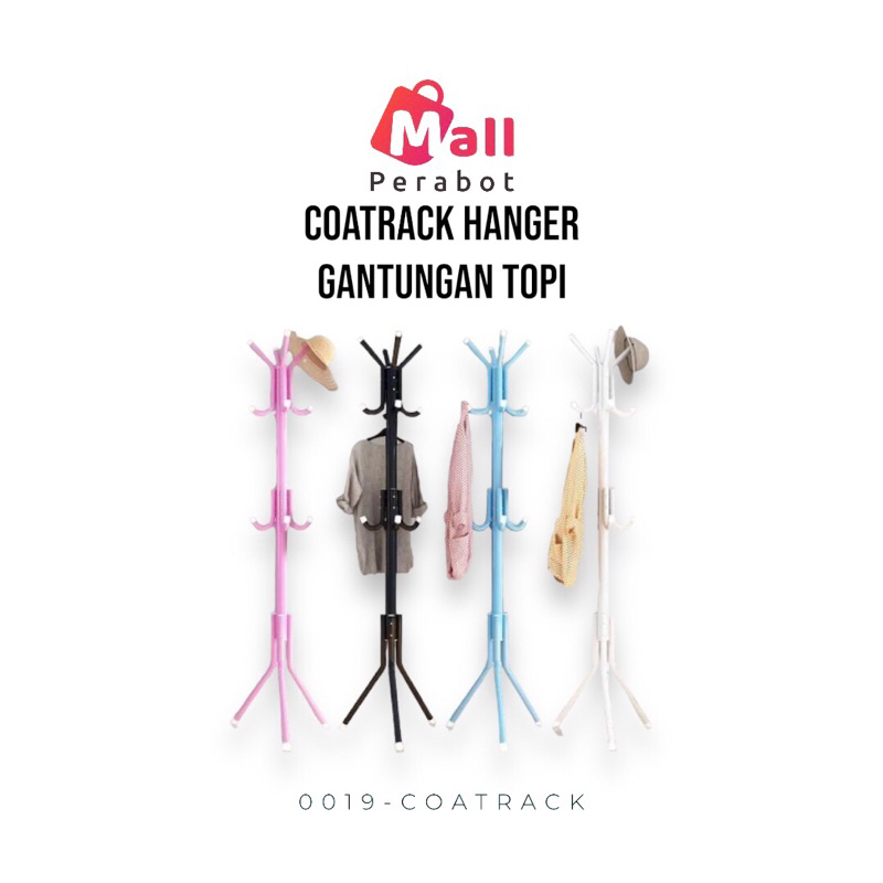 Jual Mall Perabot Stand Hanger Coat Rack Gantungan Berdiri Topi Baju