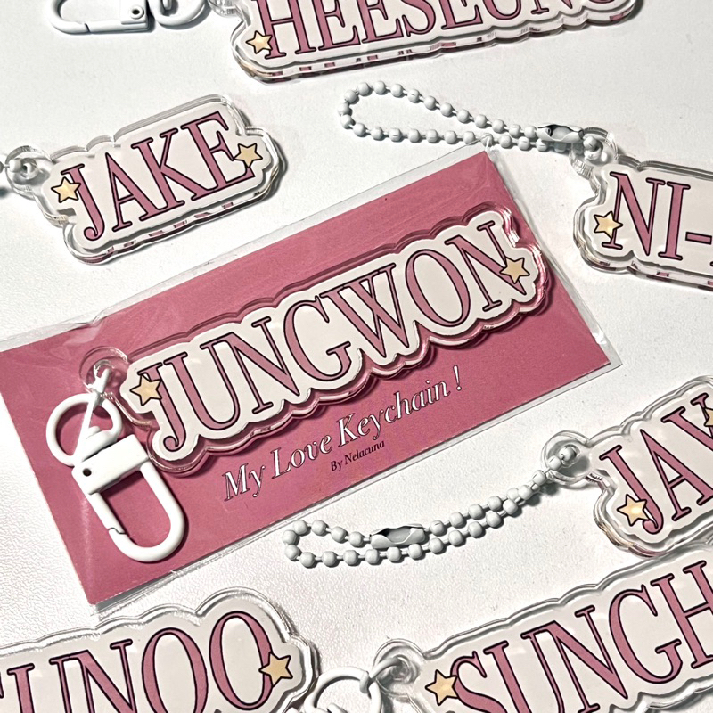 Jual New Enhypen My Love Name Keychain Charm Keyring Gantungan