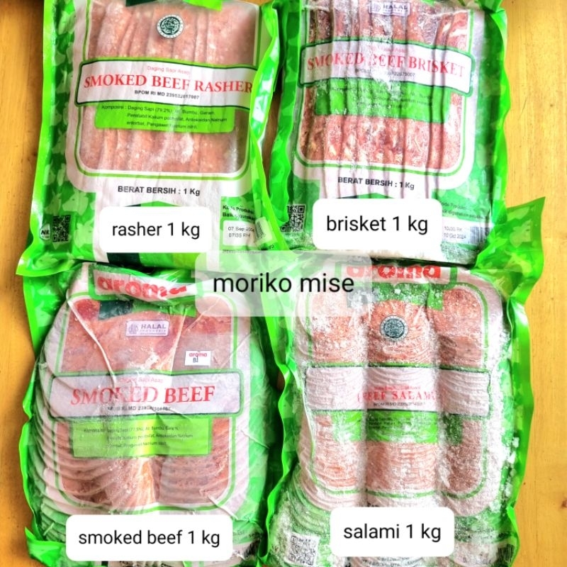 Jual Kg Halal Aroma Beef Rasher Smoked Beef Kg Aroma Beef Brisket