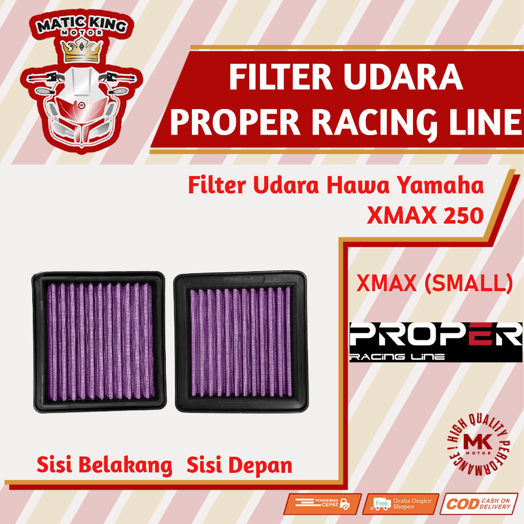 Jual Filter Saringan Udara CVT Hawa Yamaha Xmax 250 B74 PROPER Racing