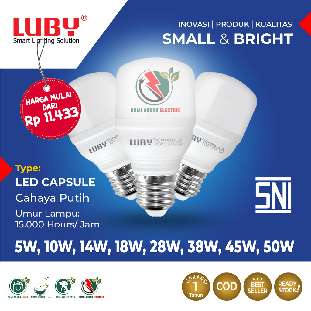 Jual Lampu Led Luby Capsule Cahaya Putih W W W W W W W W