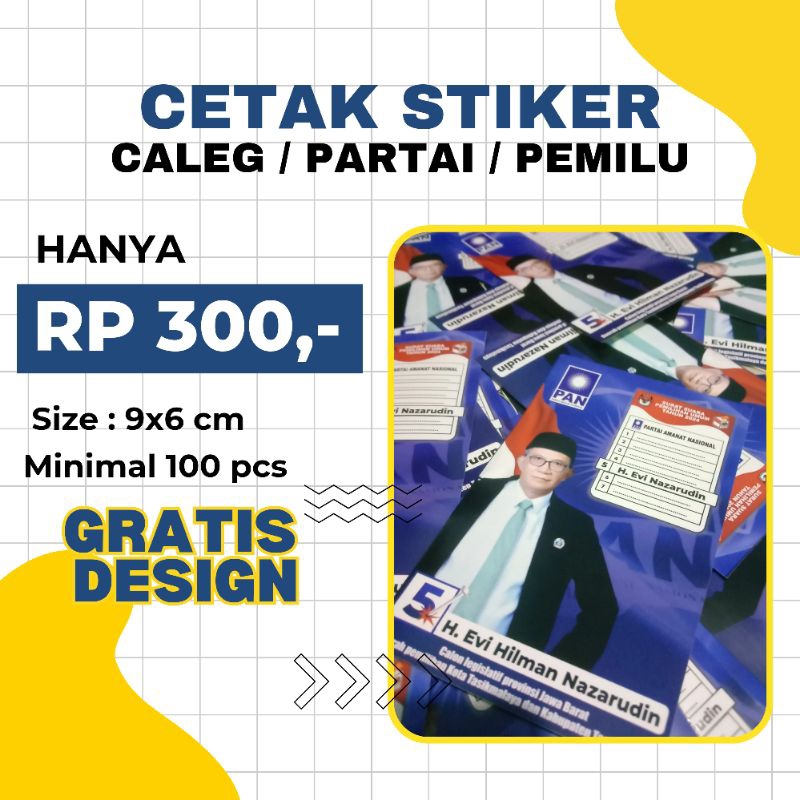 Jual STIKER CALEG PARTAI PEMILU Shopee Indonesia