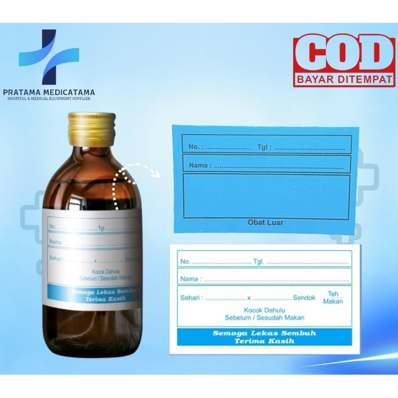 Jual Label Obat Syrup Obat Luar Etiket Sirup Salep Sticker Stiker Isi