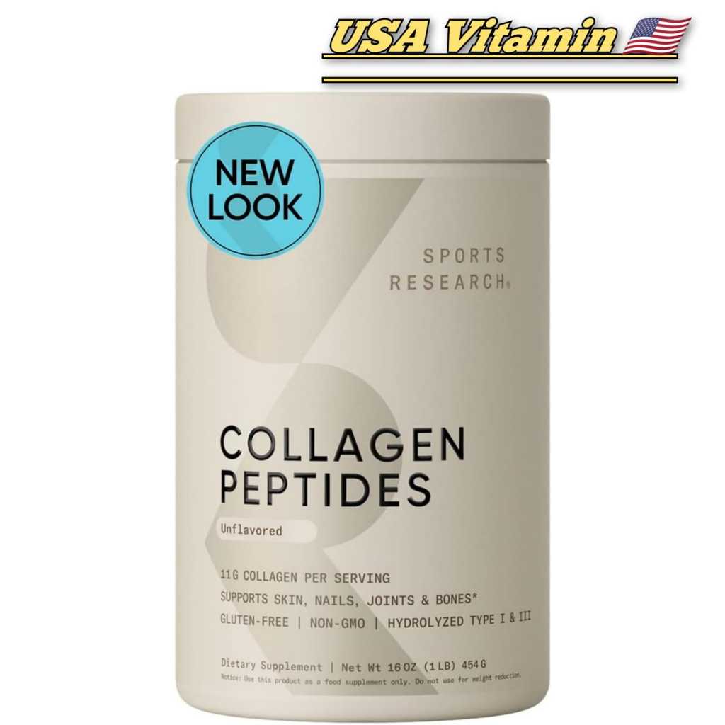 Jual Sports Research Collagen Peptides Hydrolyzed Type I III Collagen