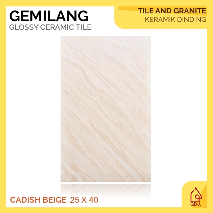 Jual KERAMIK GEMILANG 25 X 40 CADISH BEIGE KERAMIK DINDING GLOSSY