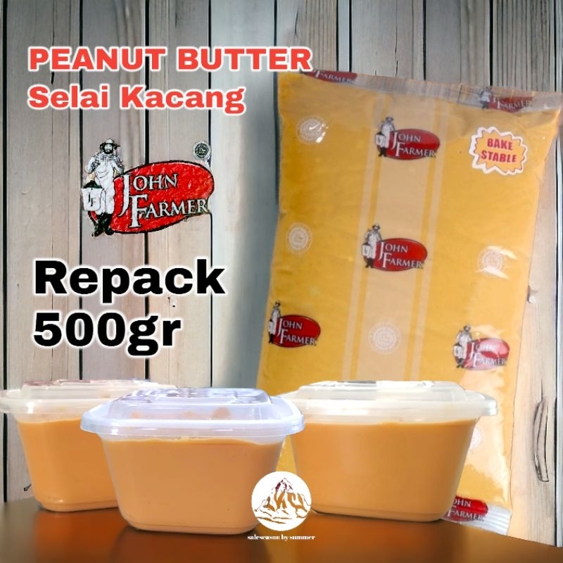 Jual John Farmer PEANUT BUTTER CREAMY CHUNKY REPACK 500gr Selai