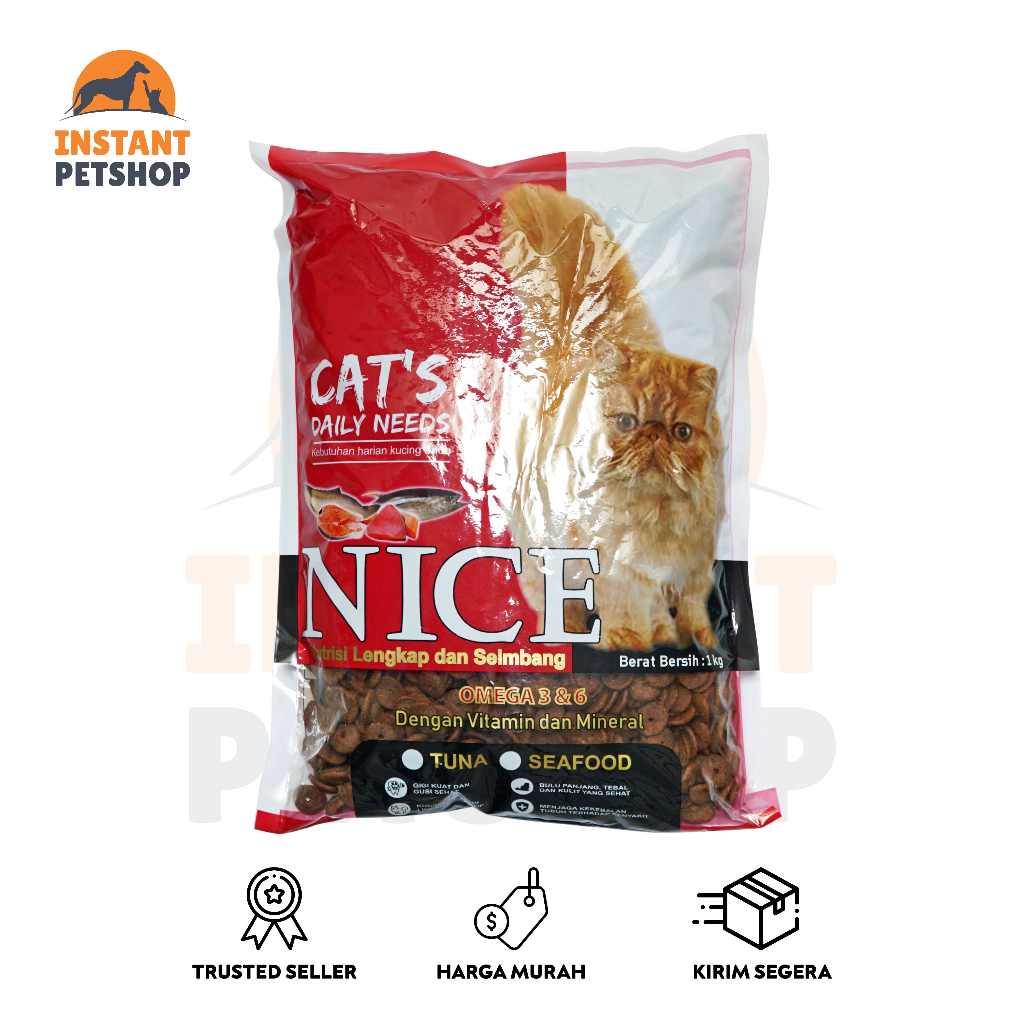 Jual NICE CAT FOOD Nice Tuna Nice Seafood Repack 800gr Adult Cat Food