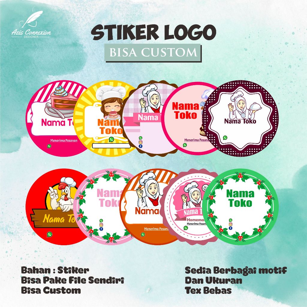 Jual Cetak Sticker Label Kemasan Makanan Sticker Toples Kue Kering