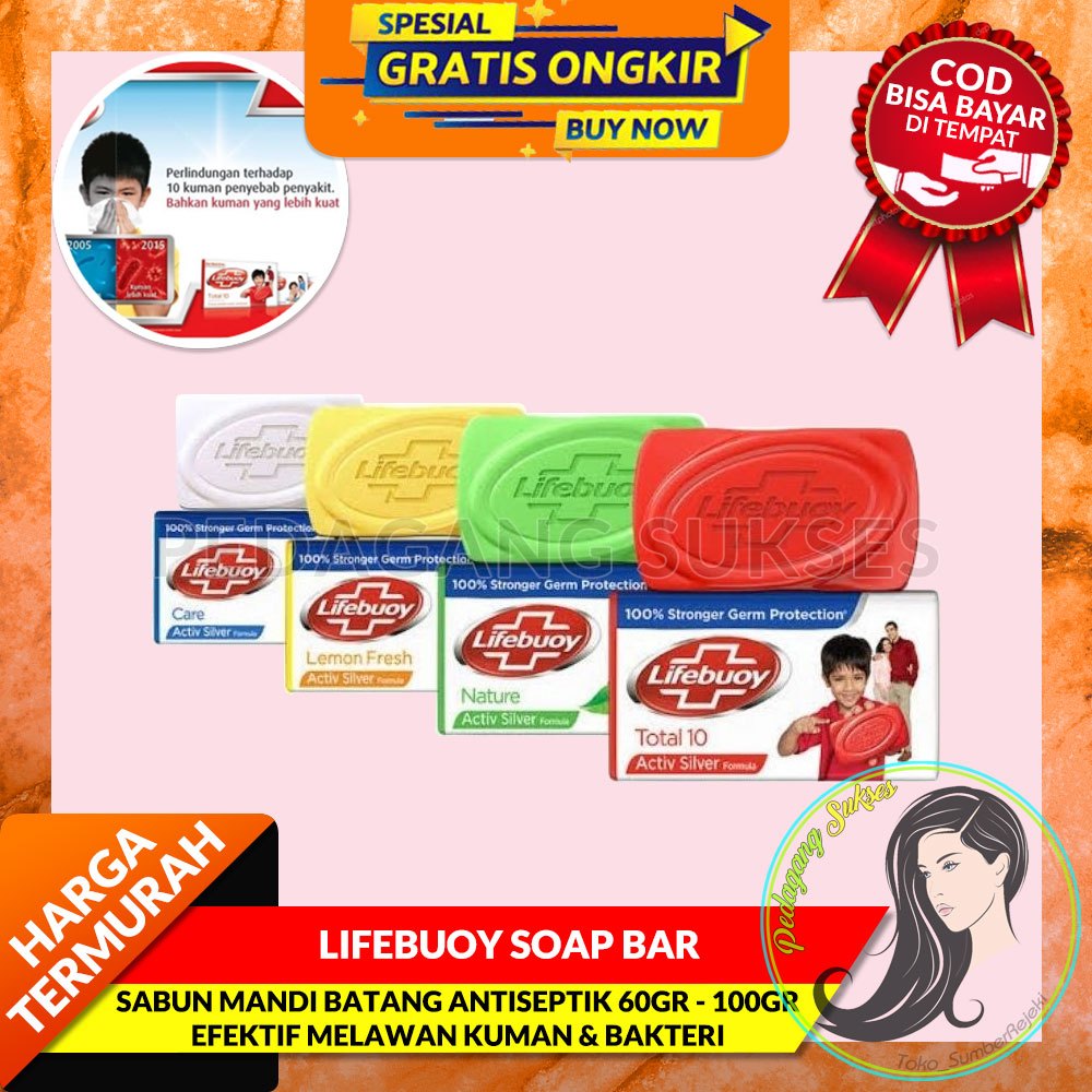 Jual LIFEBUOY SOAP BAR Sabun Mandi Batang Antiseptik 60gr 100gr