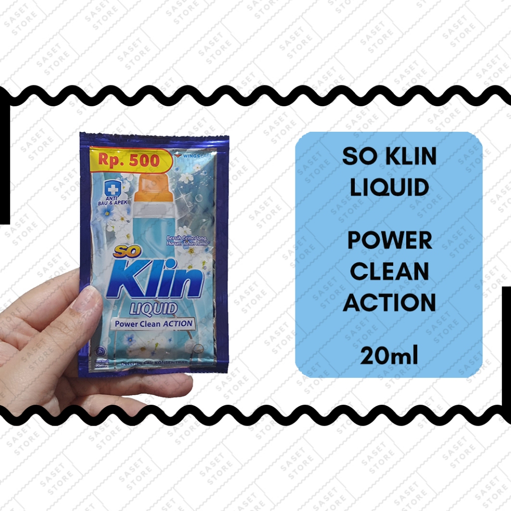 Jual So Klin Liquid Power Clean Action 20ml Sachet Deterjen Cair