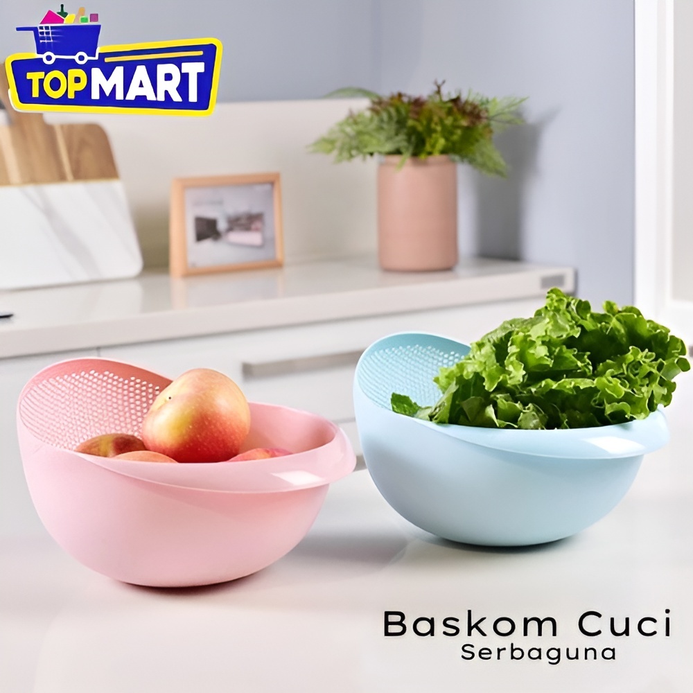 Jual Baskom Cuci Beras Buah Dan Sayuran Tempat Wadah Saringan Cuci