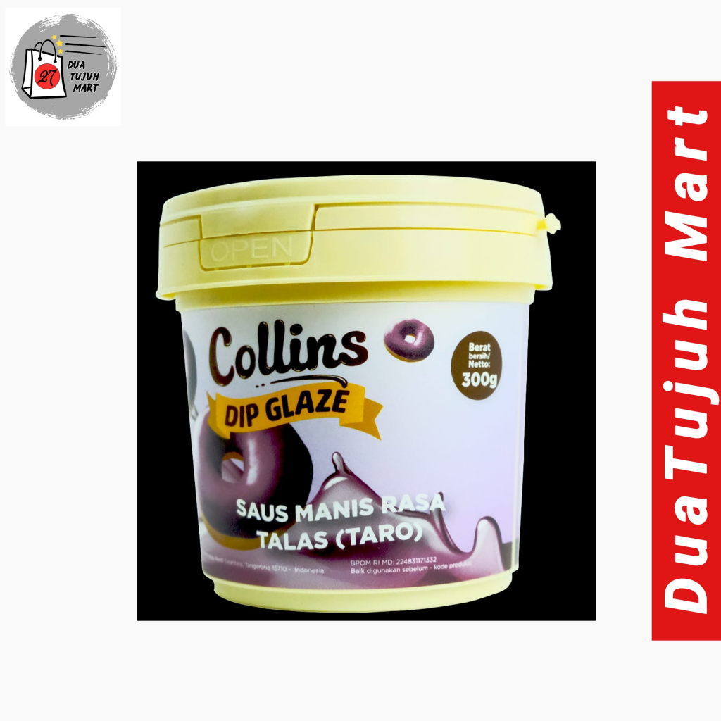 Jual Collins Dip Glaze 300 Gram Kemasan Ember Cokelat Tiramizu