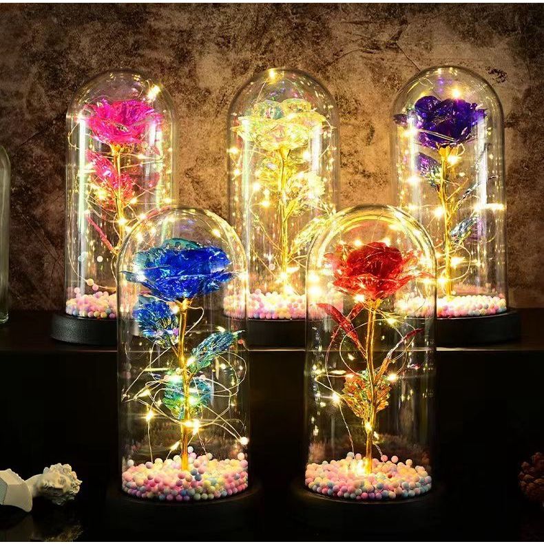 Jual LAMPU HIAS LED BUNGA MAWAR DEKORASI BEAUTY AND THE BEAST ROSE